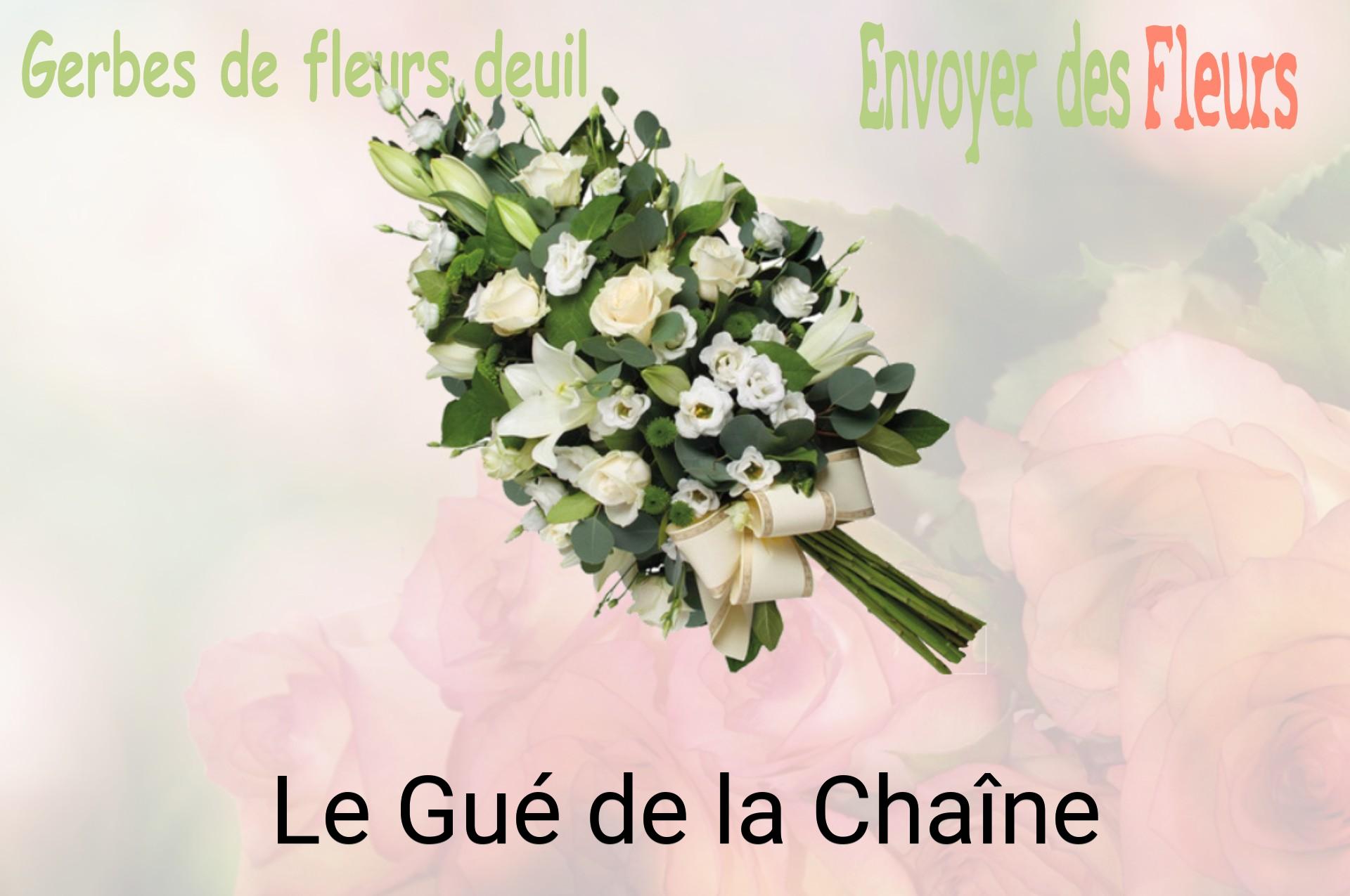 Gerbe de fleurs de deuil livrée à Le Gué-de-la-Chaîne